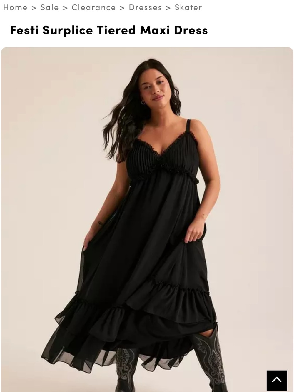 Torrid NWT Festi Surplice Cami Tiered Maxi Dress